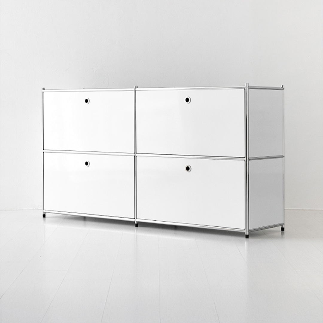 심플리 2x2 수납장 152x40x82, 2단, 퓨어화이트 2708.7578 이미지 2