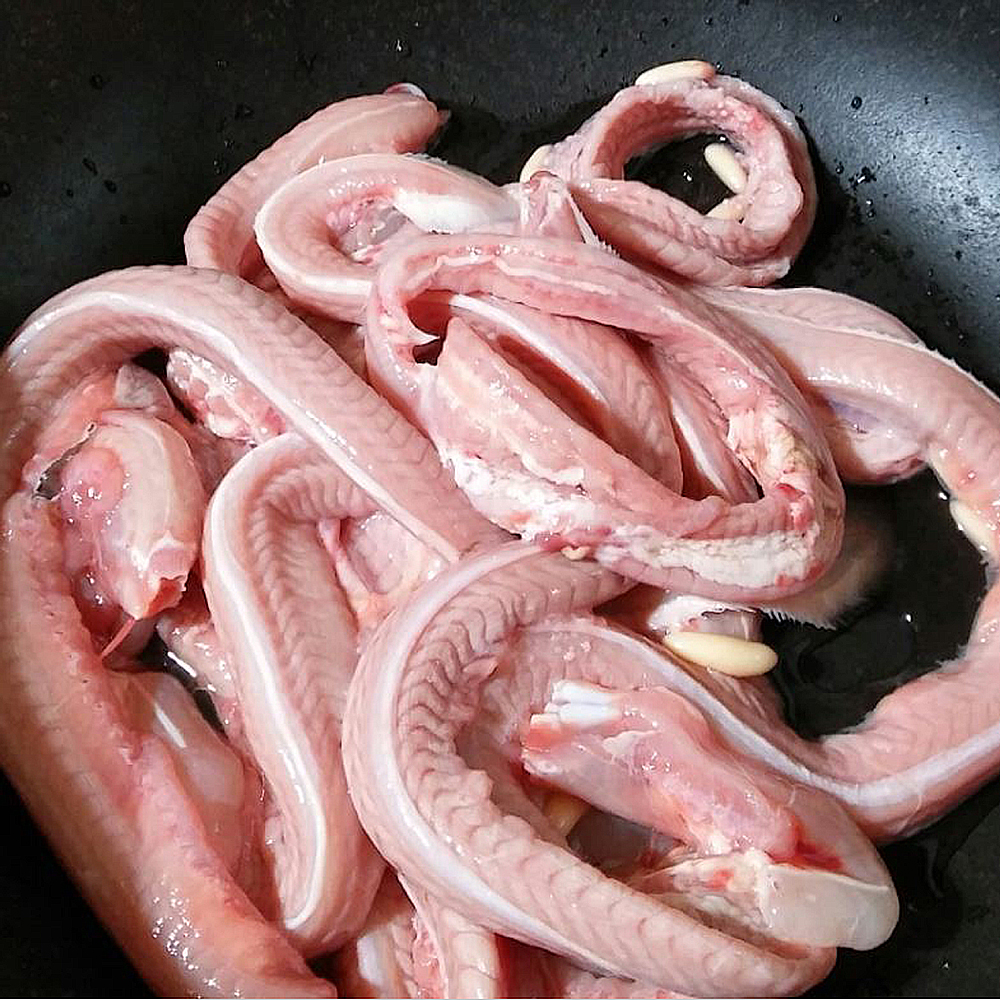완전손질 생물 프리미엄 부산꼼장어 1kg 10-15미 소스포함 - 상품 이미지