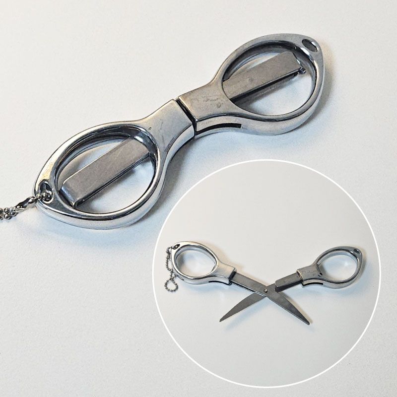 휴대용 접이식 안경 가위 키링 미니 쪽가위 캠핑 낚시 여행용 다꾸 택배 칼 - 상세 이미지 4