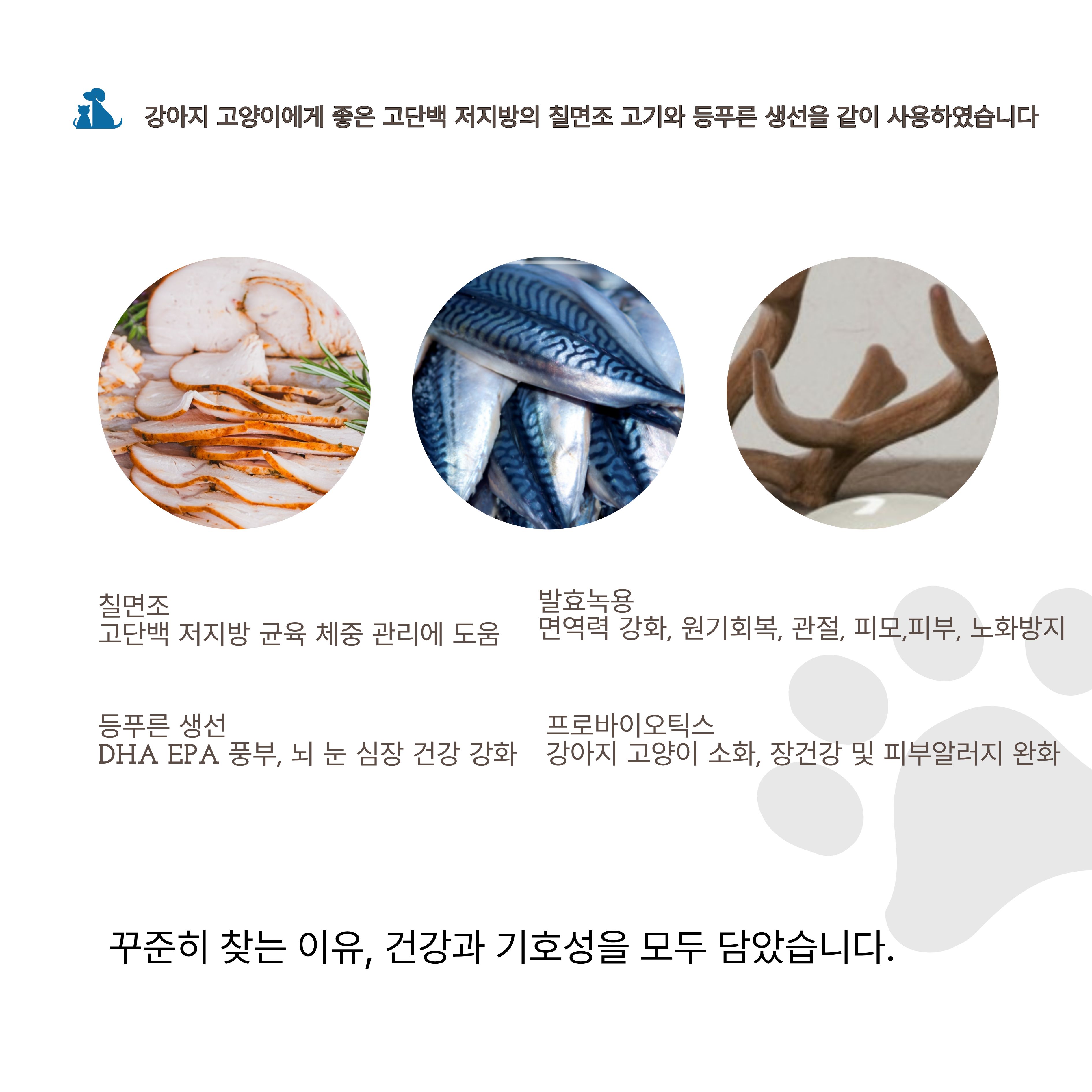 남극크릴오메가바 강아지고양이 건강간식 칠면조오메가 3,6 피부모질관절면역 - 상세 이미지 4