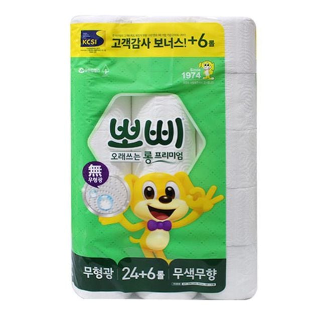 뽀삐 화장지 프리미엄 30롤 두루마리 화장지 - 상품 이미지
