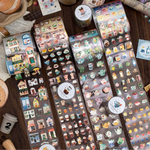 작은 일상 빈티지 다이어리꾸미기 마스킹테이프 거리의 건물 실사용 후기 | 효과 있을까? - 상품 이미지 1