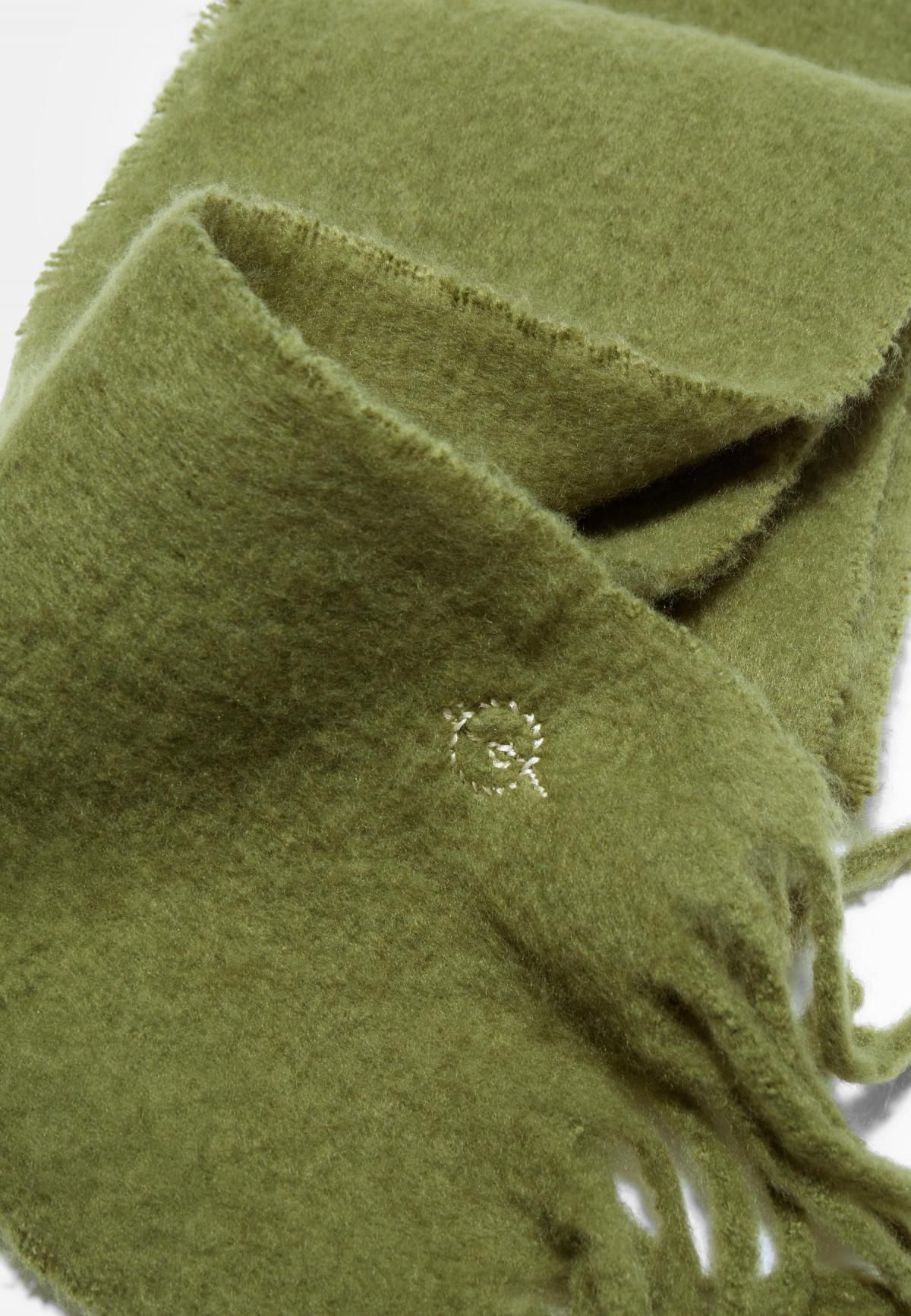 스트라디바리우스 소프트 울 베이직 머플러 3576/903 OLIVE GREEN - 상세 이미지 4