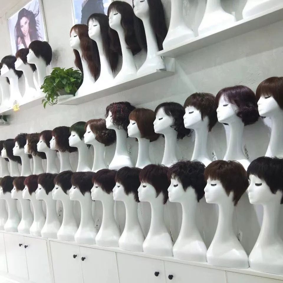 목 긴 마네킹 디스플레이 투명 머리 두상 상체 모형 가발  화이트50cm - 상세 이미지 2