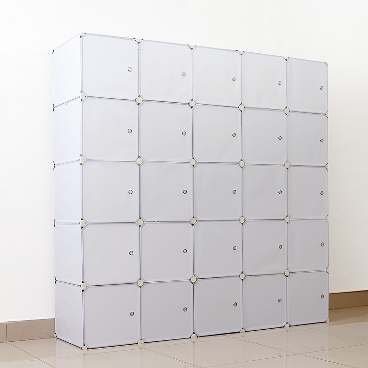 심플리 화이트 선반 옷장 183x183cm 25칸 11422 - 메인 이미지
