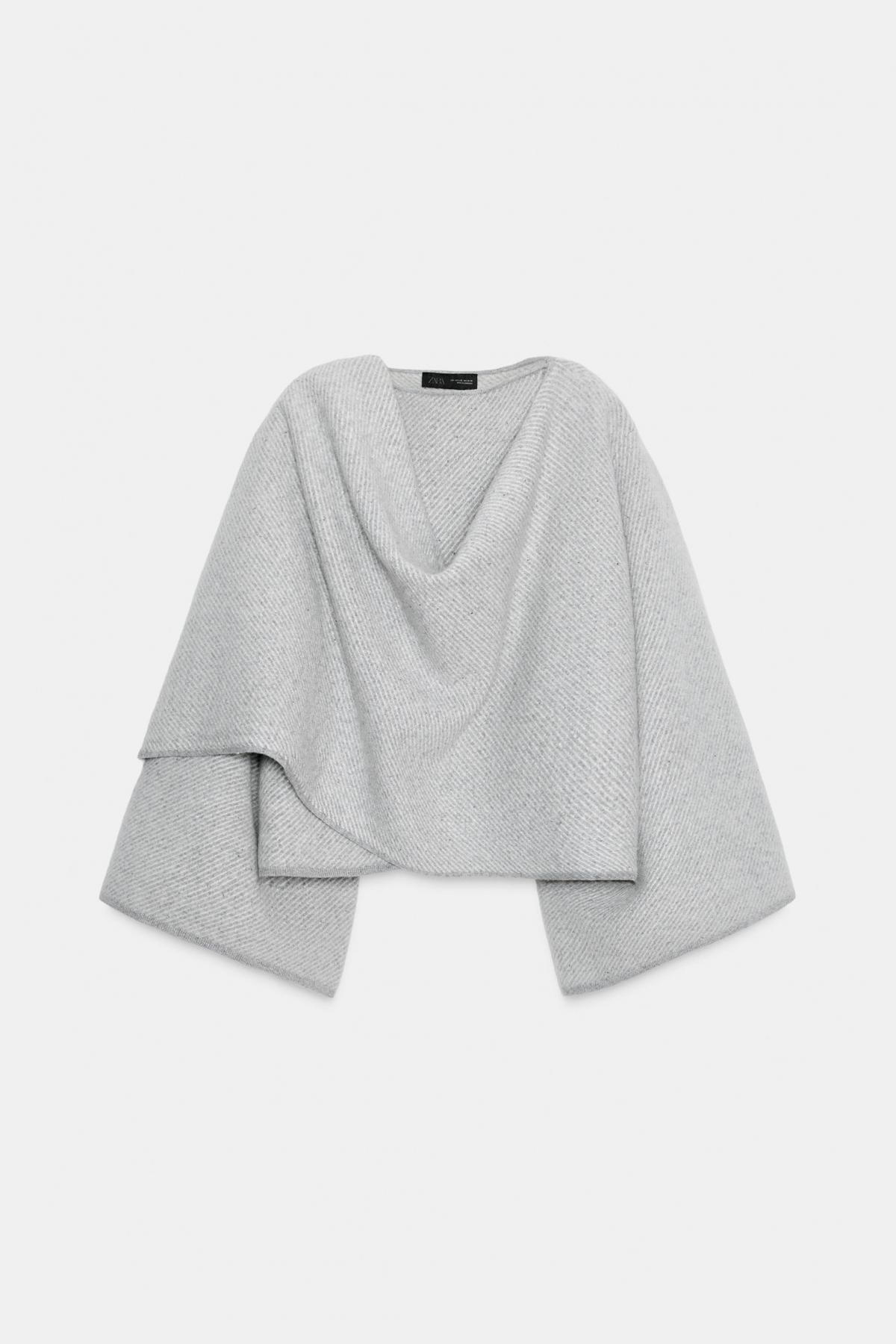 자라 프리미엄 울 스카프 코트 2893/151 PEARL GREY - 상품 이미지