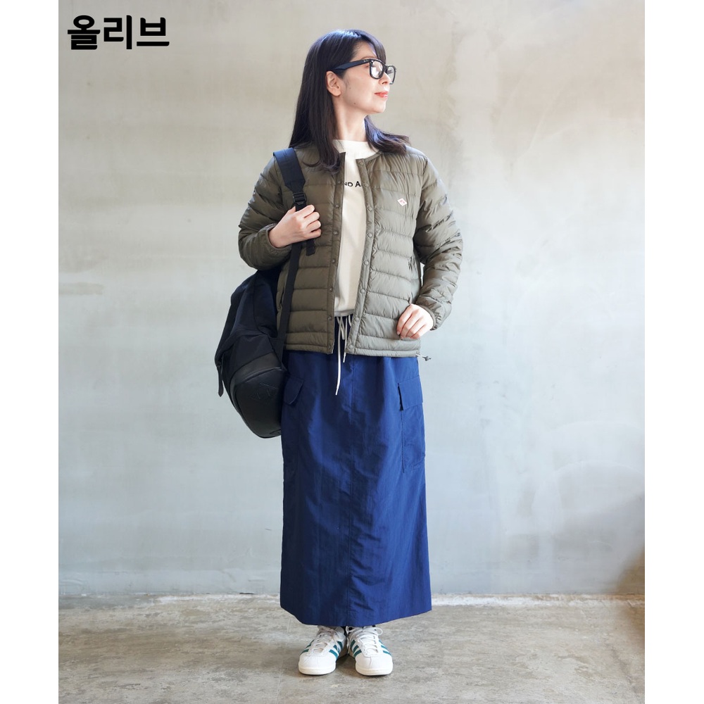단톤 여성 크루넥 경량 패딩 이너 다운자켓 DT-A0001RRT 25FW M 올리브 - 상세 이미지 4