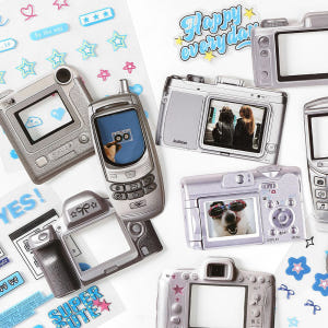 긴 사랑 이야기 Y2K 생활 테마 디카 폴더폰 프레임 다이어리꾸미기 스티... 실사용 후기 | 효과 있을까? - 상품 이미지 4