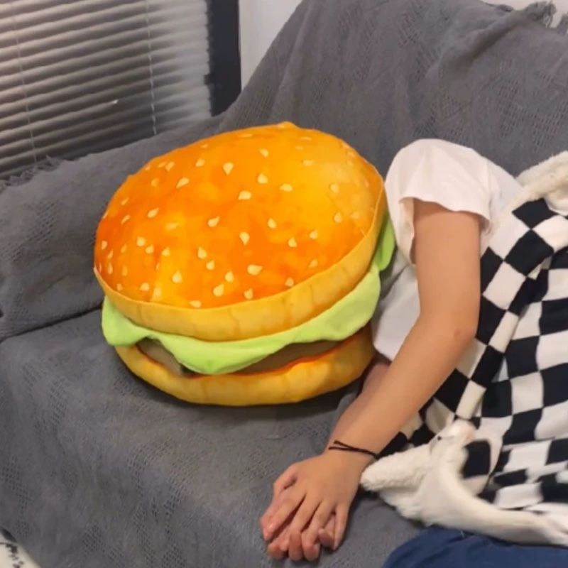 햄버거 베개 낮잠용 귀여운 변신 인형 사무실용 쪽잠용 햄버거 30cm 불가 일반 기본 - 상세 이미지 2