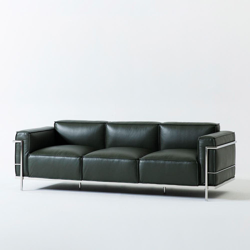 SE0 쉐우드가구 랜스 세미아닐린 이태리 천연통가죽 소파 스탠다드 블랙, 3인용