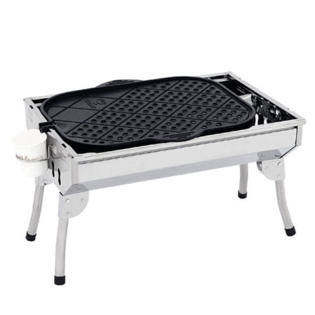 꾸버스 포터블 M 풀세트 바베큐그릴 불판 스텐 야외용 펜션 숯불 직화 캠핑그릴