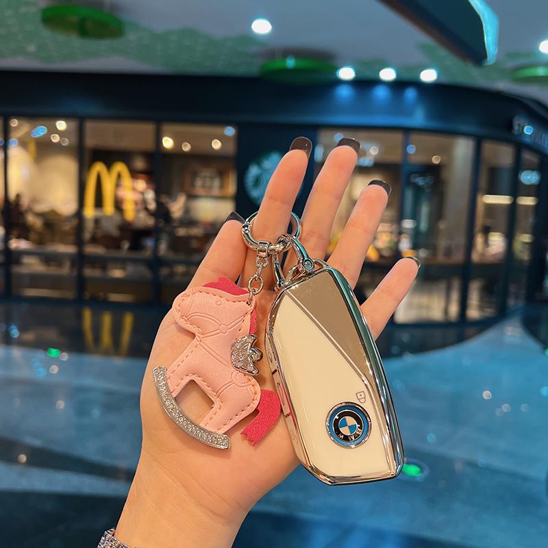 BMW X1 X3 X5 X6 X7 키스킨 보호커버 여성용 블랙 케이스+실버 비즈 - 상세 이미지 5