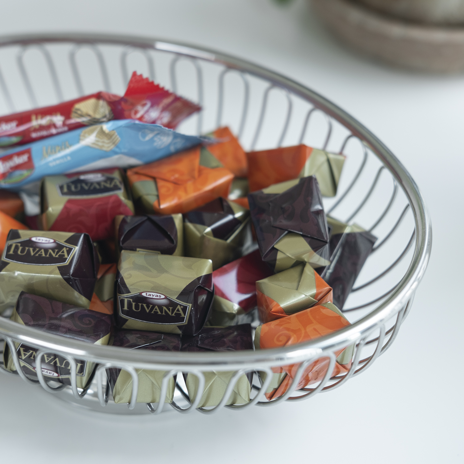 빌라트 스텐 와이어 바스켓 타원 S 주방 팬트리 과일 야채 수납 철제 바구니