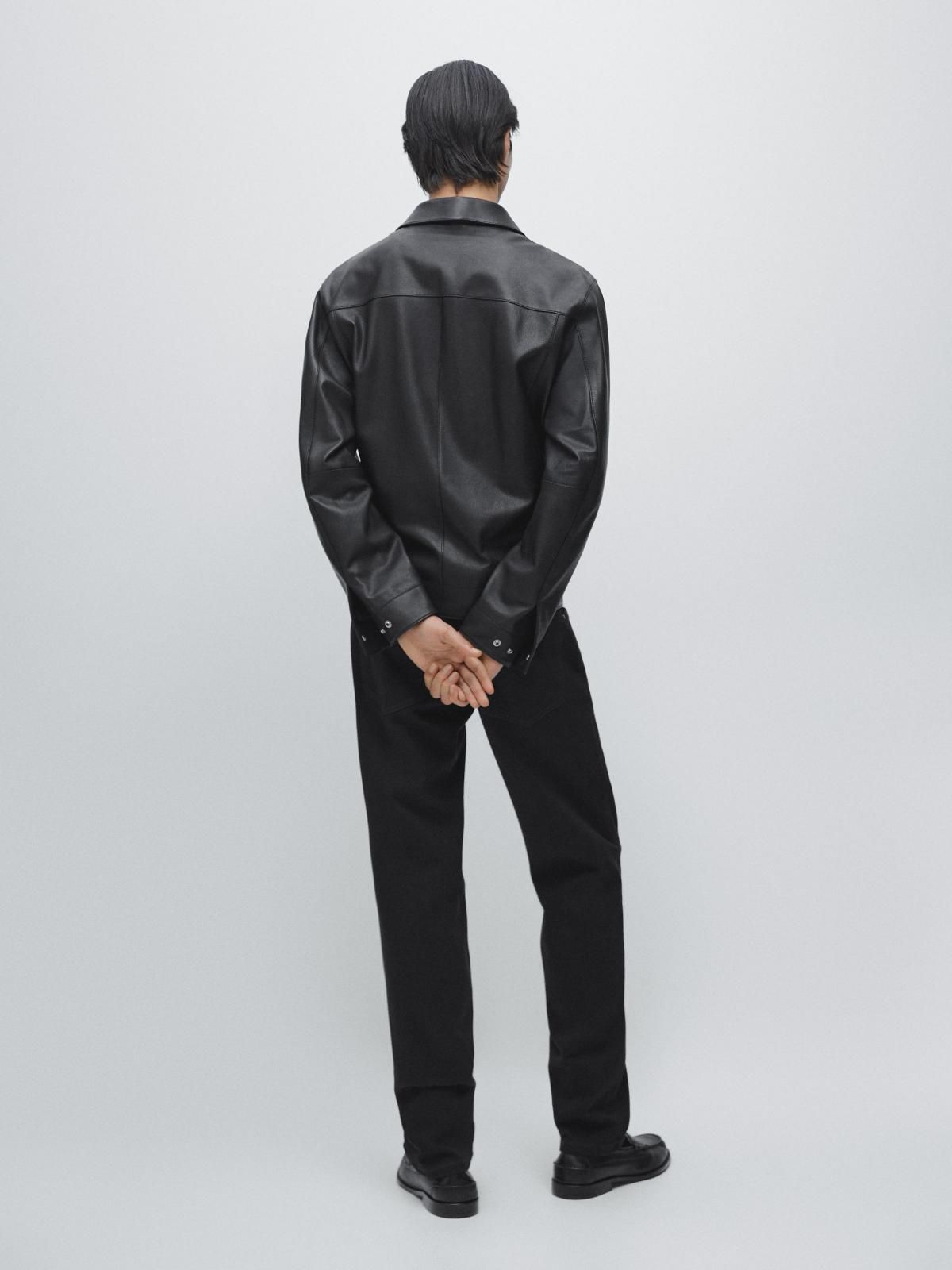 마시모두띠 프리미엄 나파 레더 포켓 재킷 3399/470 BLACK - 상세 이미지 4
