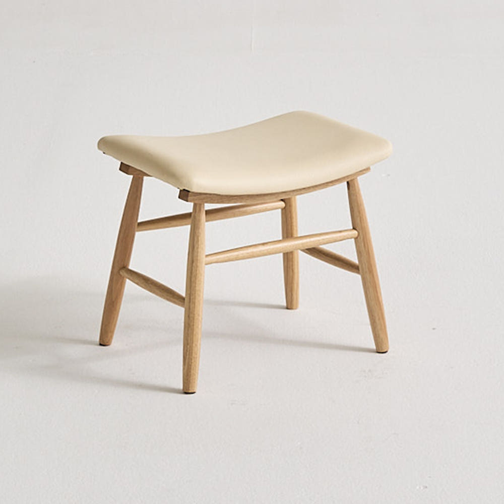 레더스 원목 풋스툴 소파 발받침 화장대 스툴 낮은 현관 가죽 사각 미니 보조 의자 오토만