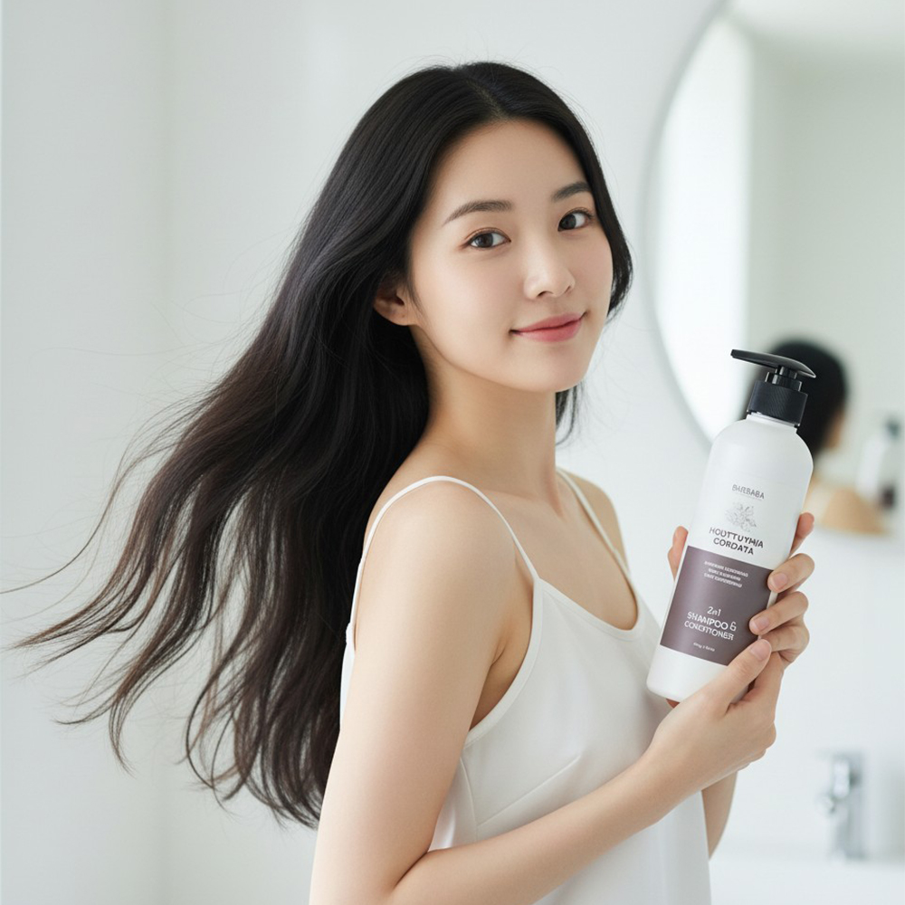 바르바라 샴푸린스겸용 어성초 샴푸 두피 가려움 향기좋은 이미지 2