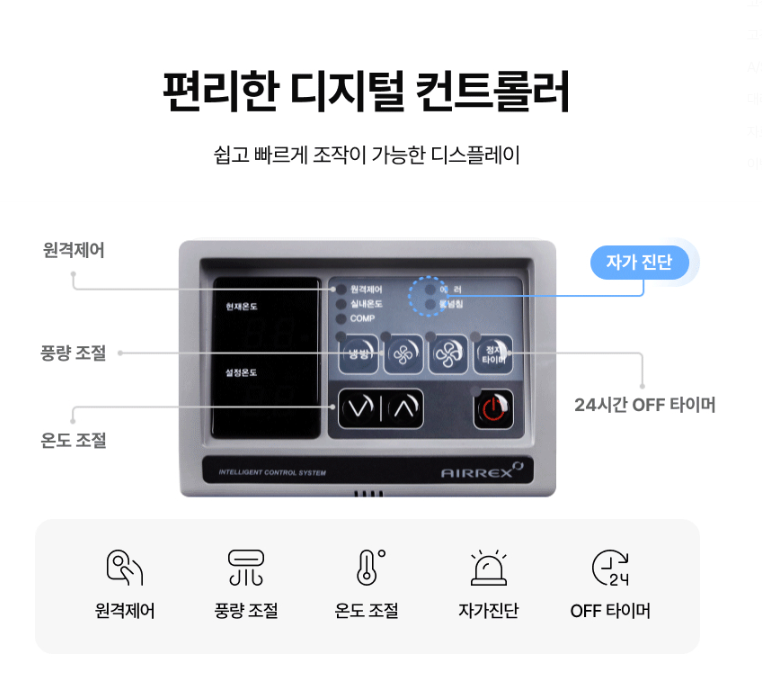 공장용에어컨 상업용 식당 실외기없는 에어렉스 3구 HSC-3270N - 상세 이미지 3