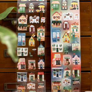 작은 일상 빈티지 다이어리꾸미기 마스킹테이프 거리의 건물 실사용 후기 | 효과 있을까? - 상품 이미지 3