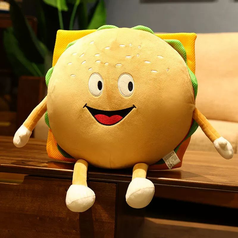 햄버거 베개 낮잠용 귀여운 변신 인형 사무실용 쪽잠용 햄버거 30cm 불가 일반 기본 - 메인 이미지
