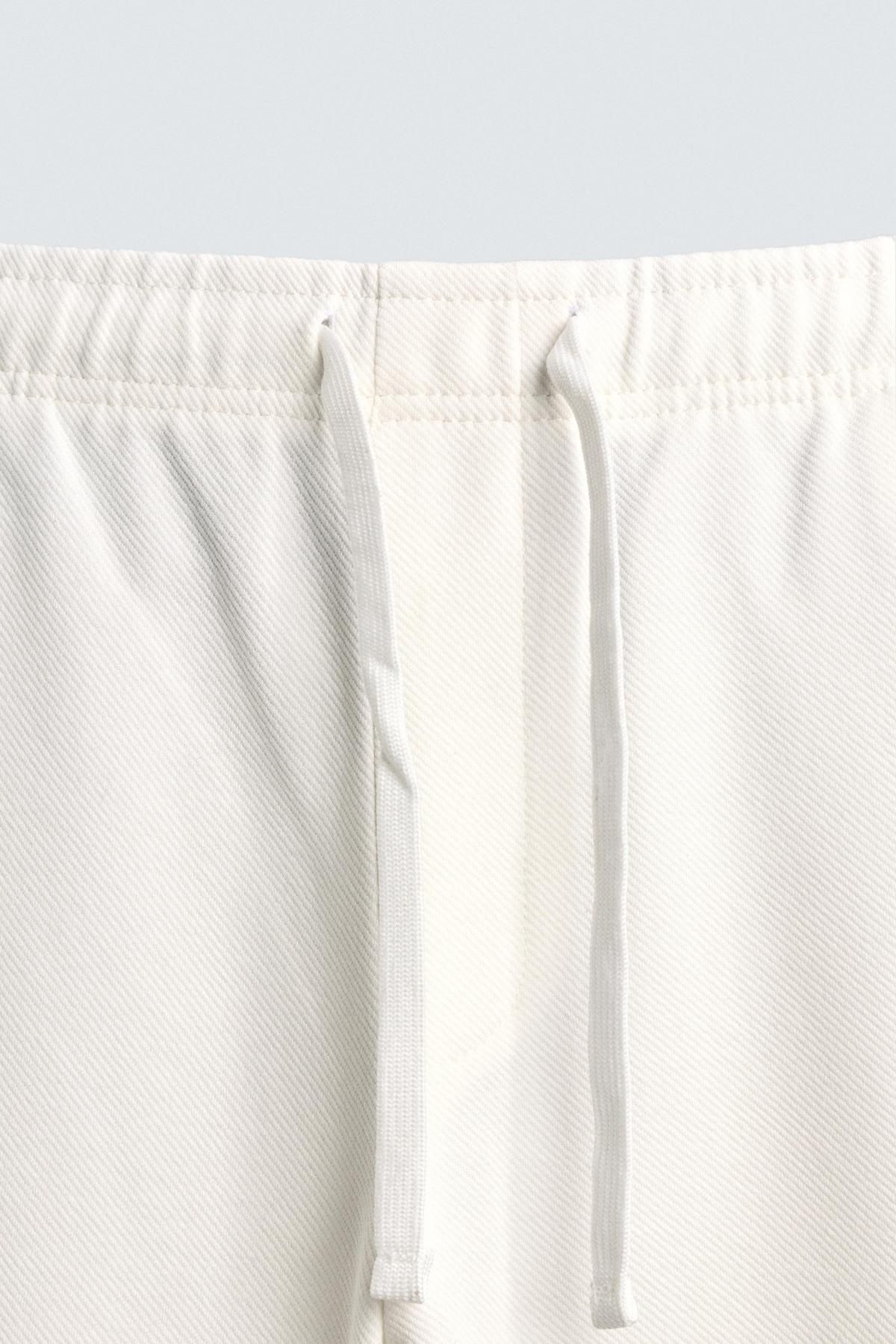 자라 코튼 컴포트 조거 웨이스트 팬츠 7484/403 OYSTER-WHITE 이미지 8