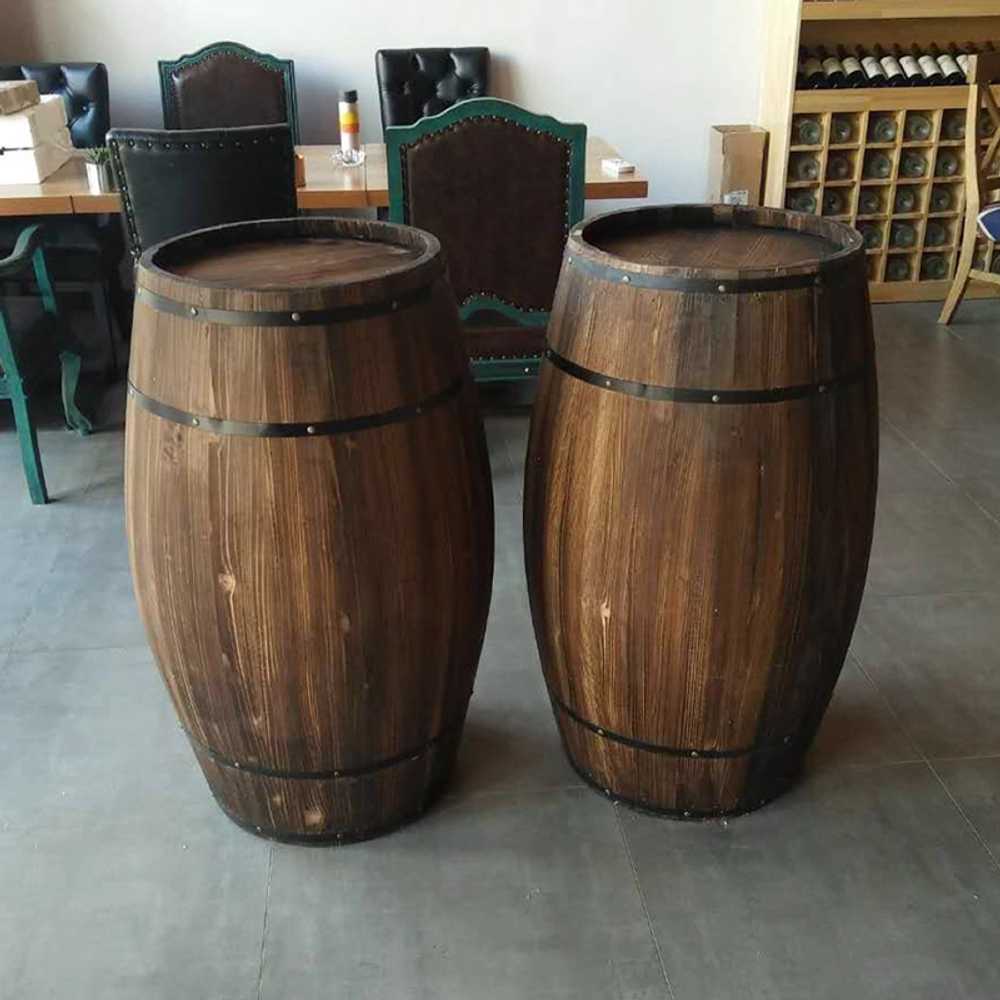 오크통 장식 나무 인테리어 대형 소품 술집 펍 술통 70x42x30cm - 상세 이미지 3