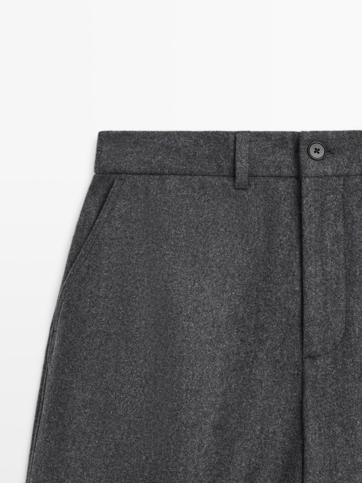 마시모두띠 테크니컬 울블렌드 플란넬 팬츠 2863/352 GREY 이미지 8