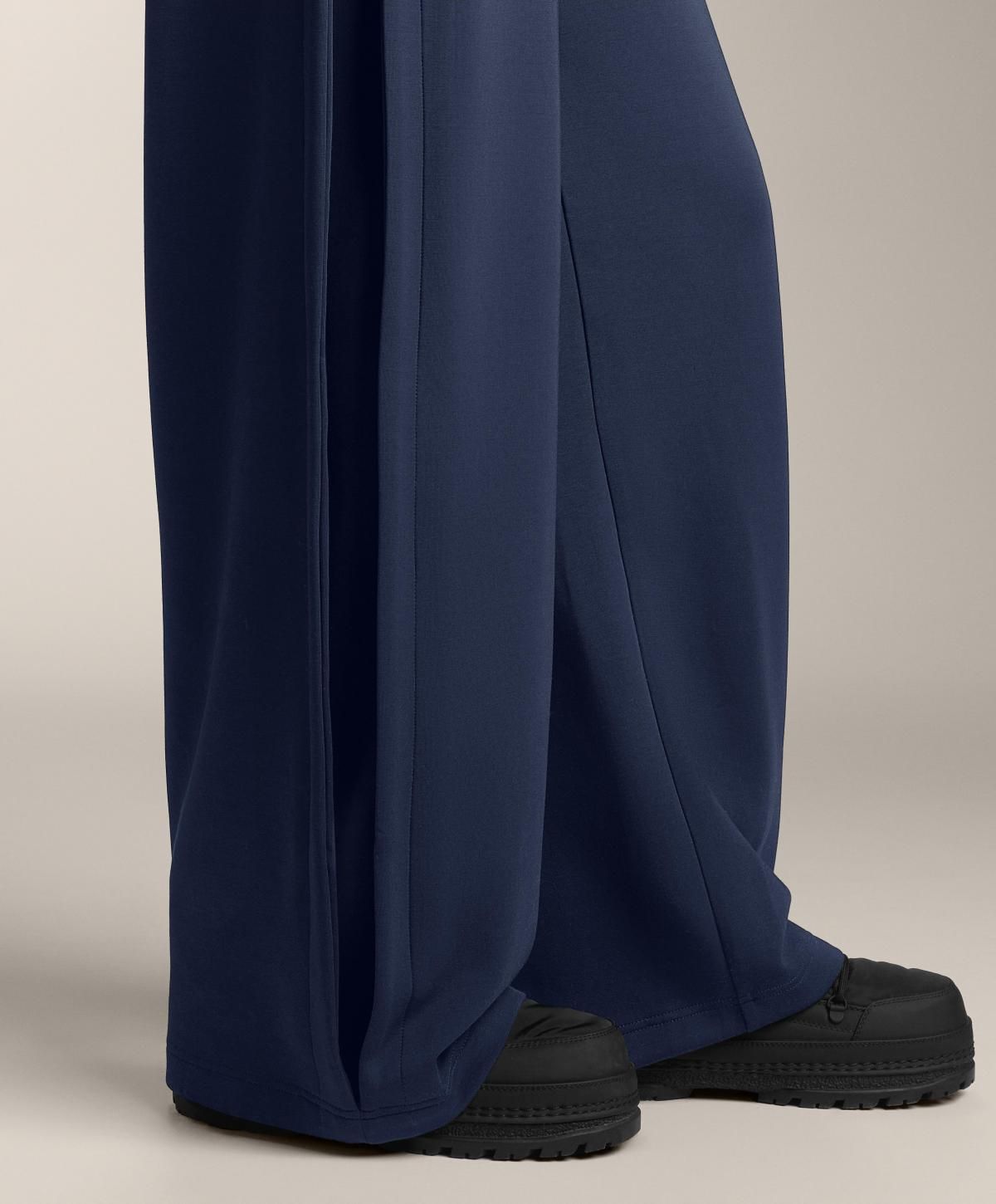 오이쇼 코쿤 와이드 팬츠 브러쉬드 모달 4012/158 BLUE - 상세 이미지 5