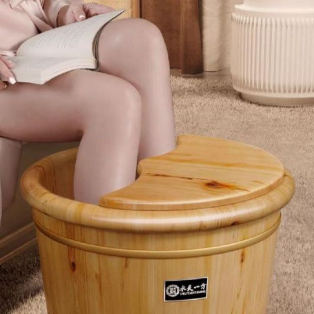 히노끼족욕 편백나무 족욕기 발 대야 원형 샵 - 상품 이미지
