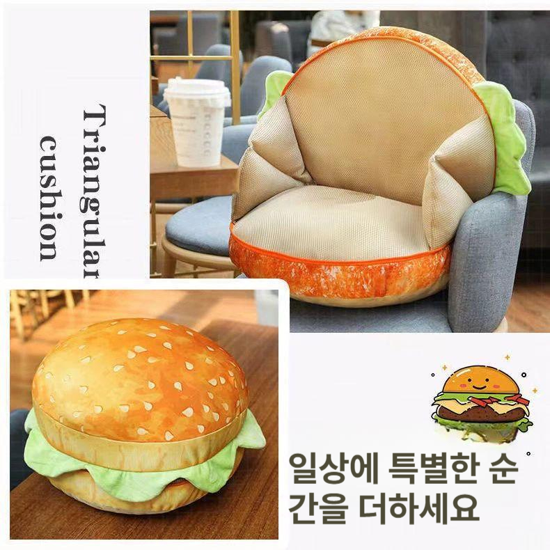 햄버거 베개 낮잠용 귀여운 변신 인형 사무실용 쪽잠용 햄버거 30cm 불가 일반 기본 - 상세 이미지 4