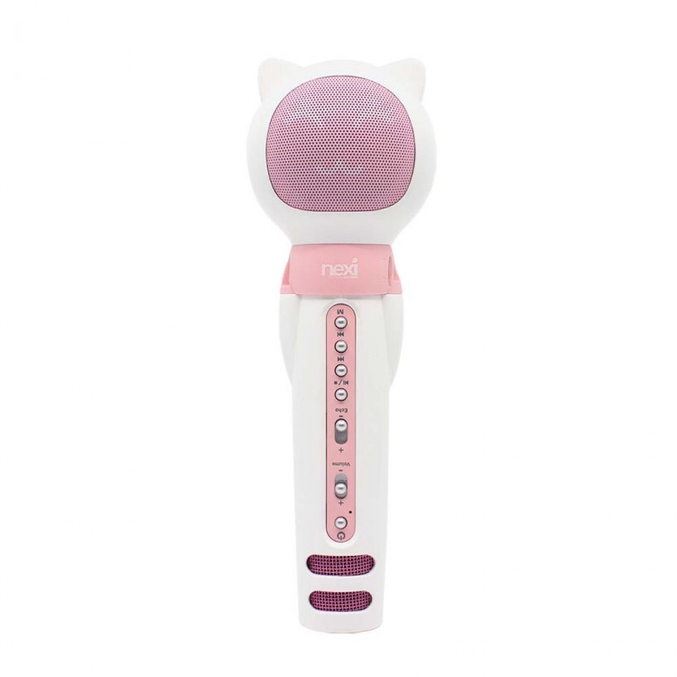 블루투스 노래방 마이크 듀엣 핑크화이트 노트북 PC 컴퓨터 스마트폰 MP3 무선연결 사운드 음악 동영상 - 메인 이미지