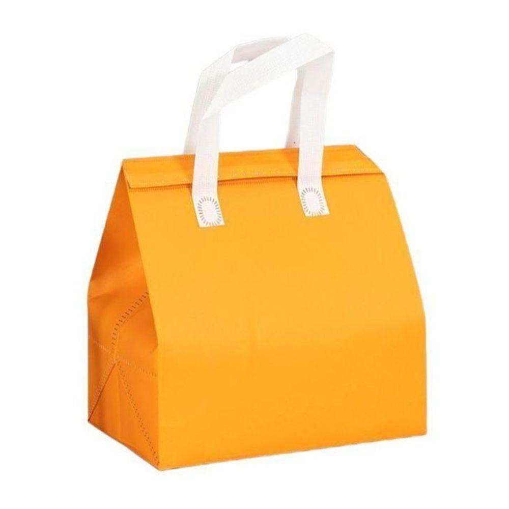 테이크아웃 손잡이 보냉팩 100개 세트 단열 디저트 포장 일회용 대형 26x17x26cm 빨간 보온백 - 상품 이미지