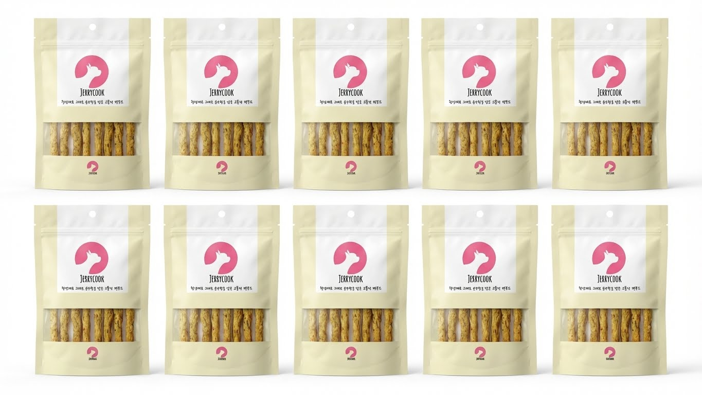 강아지 수제간식 저칼로리 훈련용 간식 제리쿡 마약스틱 시그니처 고메스틱 40g x 10개 - 상품 이미지