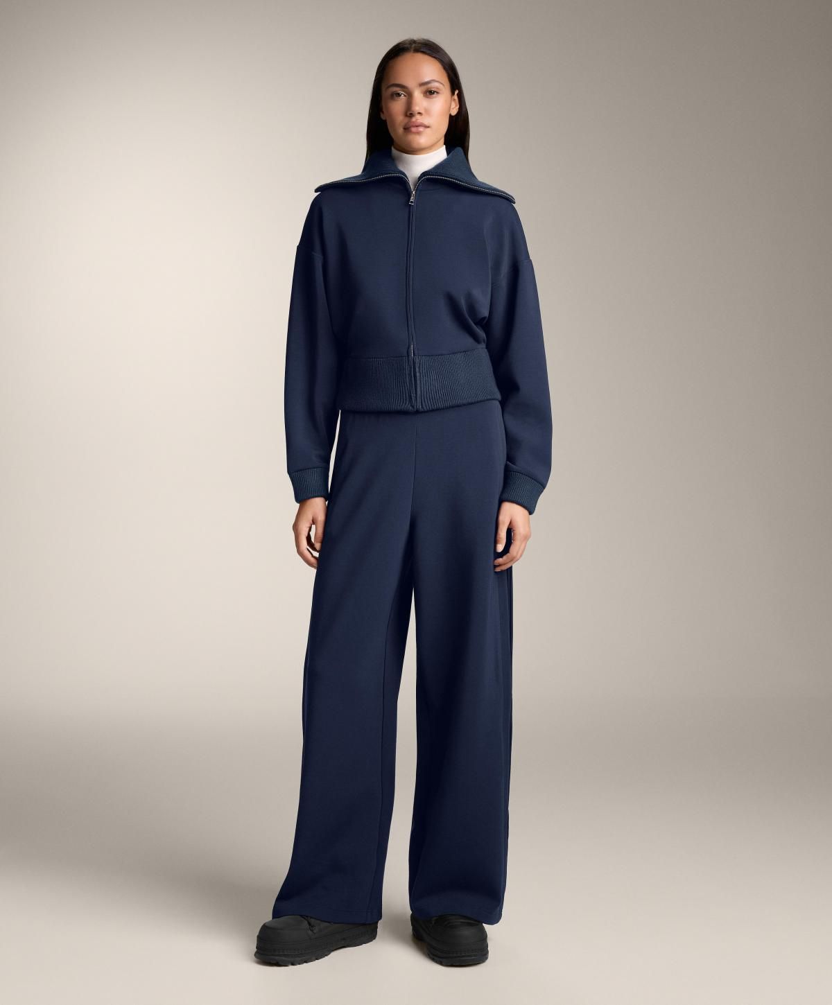 오이쇼 코쿤 와이드 팬츠 브러쉬드 모달 4012/158 BLUE - 상세 이미지 2