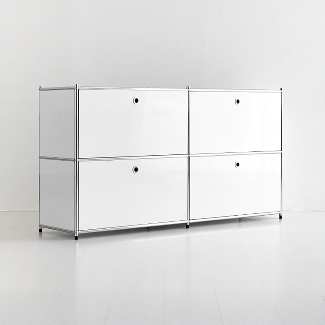 심플리 2x2 수납장 152x40x82, 2단, 퓨어화이트 2708.7578 이미지 4