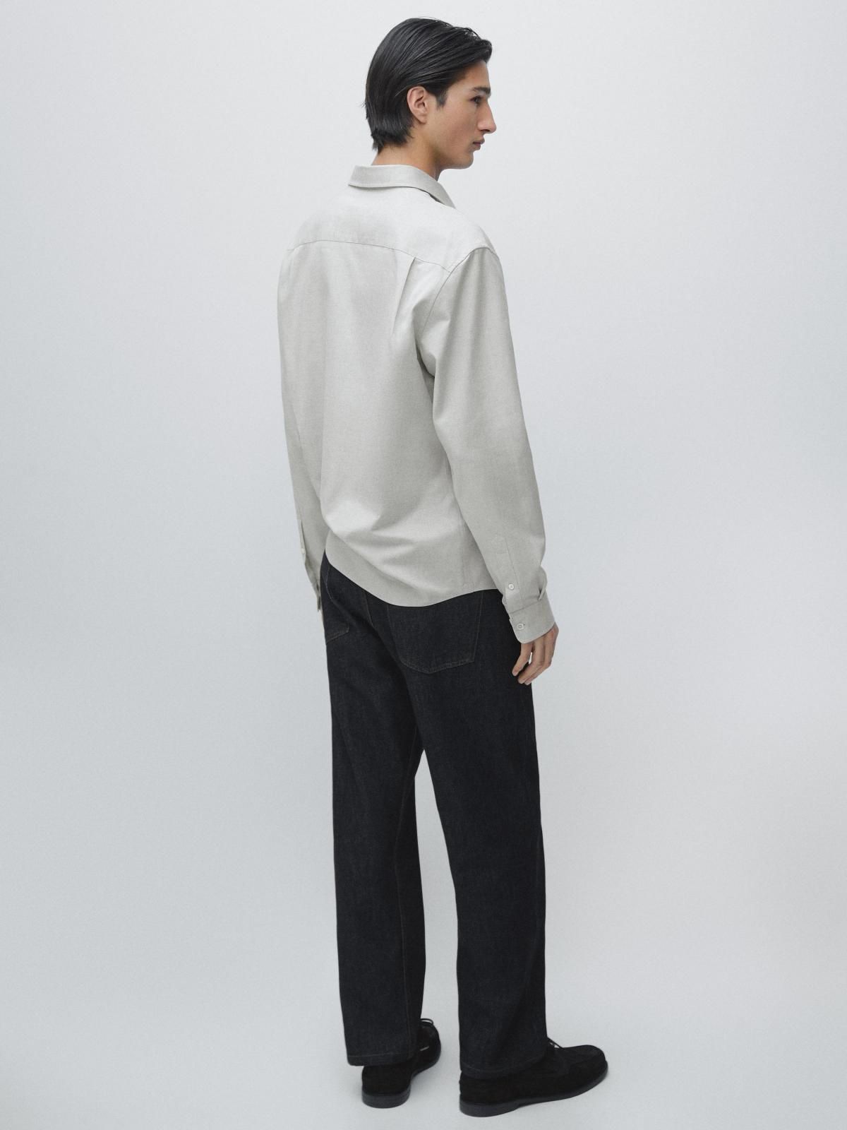 마시모두띠 옥스포드 코튼 레귤러핏 긴팔 셔츠 1921/261 GREY - 상세 이미지 4