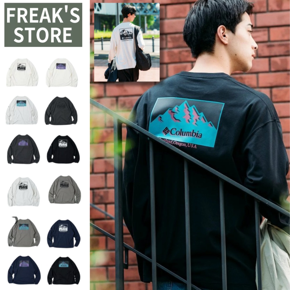 프릭스스토어X콜롬비아 임페리얼 파크 백로고 프린트 긴팔티셔츠 남성 맨투맨 화이트125 S - 상품 이미지