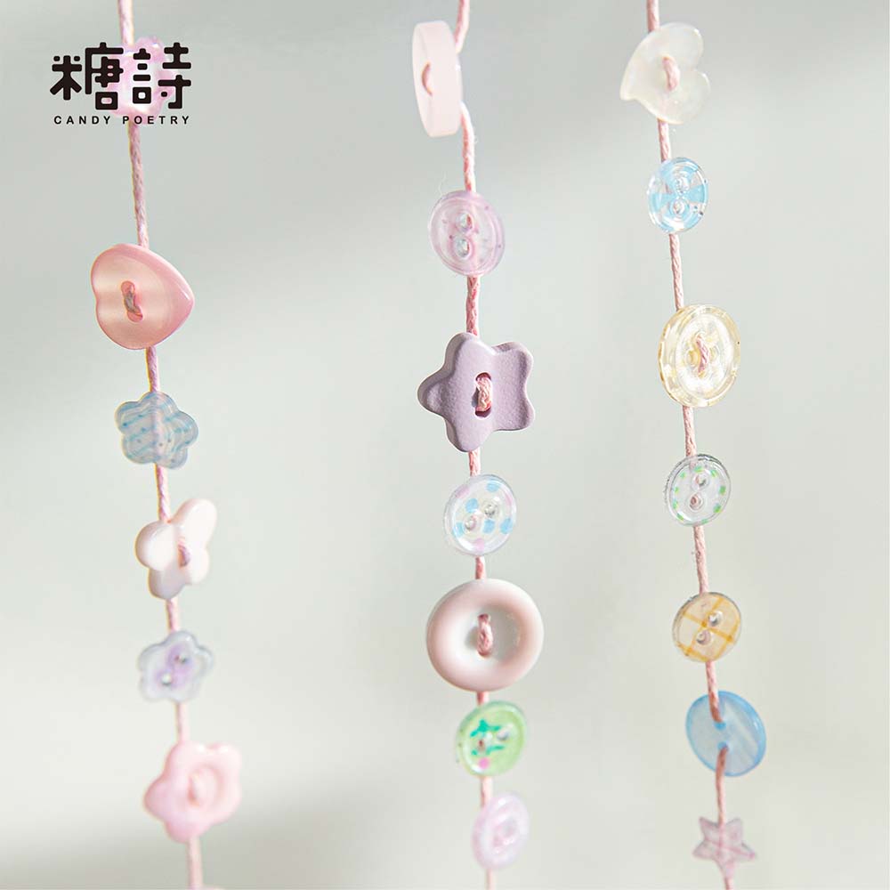 크림 단추 별빛 인스타그램 감성 폰꾸 다꾸 입체 스티커 봄날 이미지 4