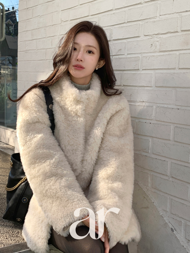 하이넥 시어링 퍼 하프 코트 ct1687 - 상세 이미지 2