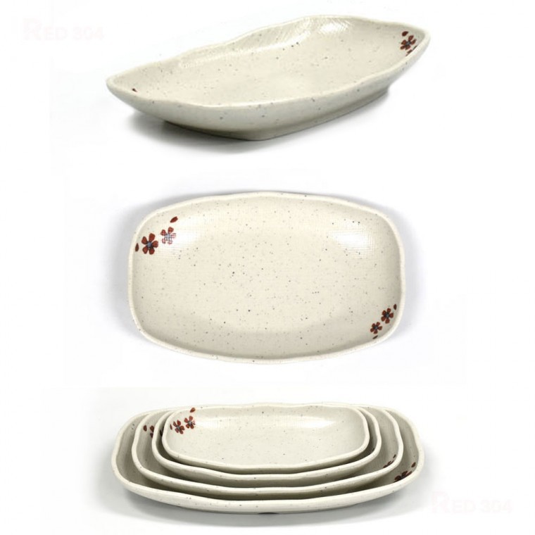 사각 멜라민 한정식 앞접시 생선 반찬 접시 김치접시 길이 17.9cm 19.9cm 23.4cm 27cm - 상품 이미지