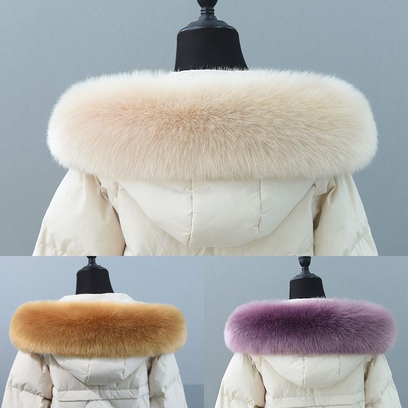 패딩 모자 털 다운 폭스퍼 겨울 70cm 교체 크림A 베이지카멜 70cm - 상세 이미지 5
