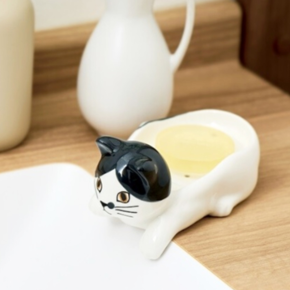 고양이 비누받침 물빠짐 비누거치대 세면대 비누받침대 - 상세 이미지 2
