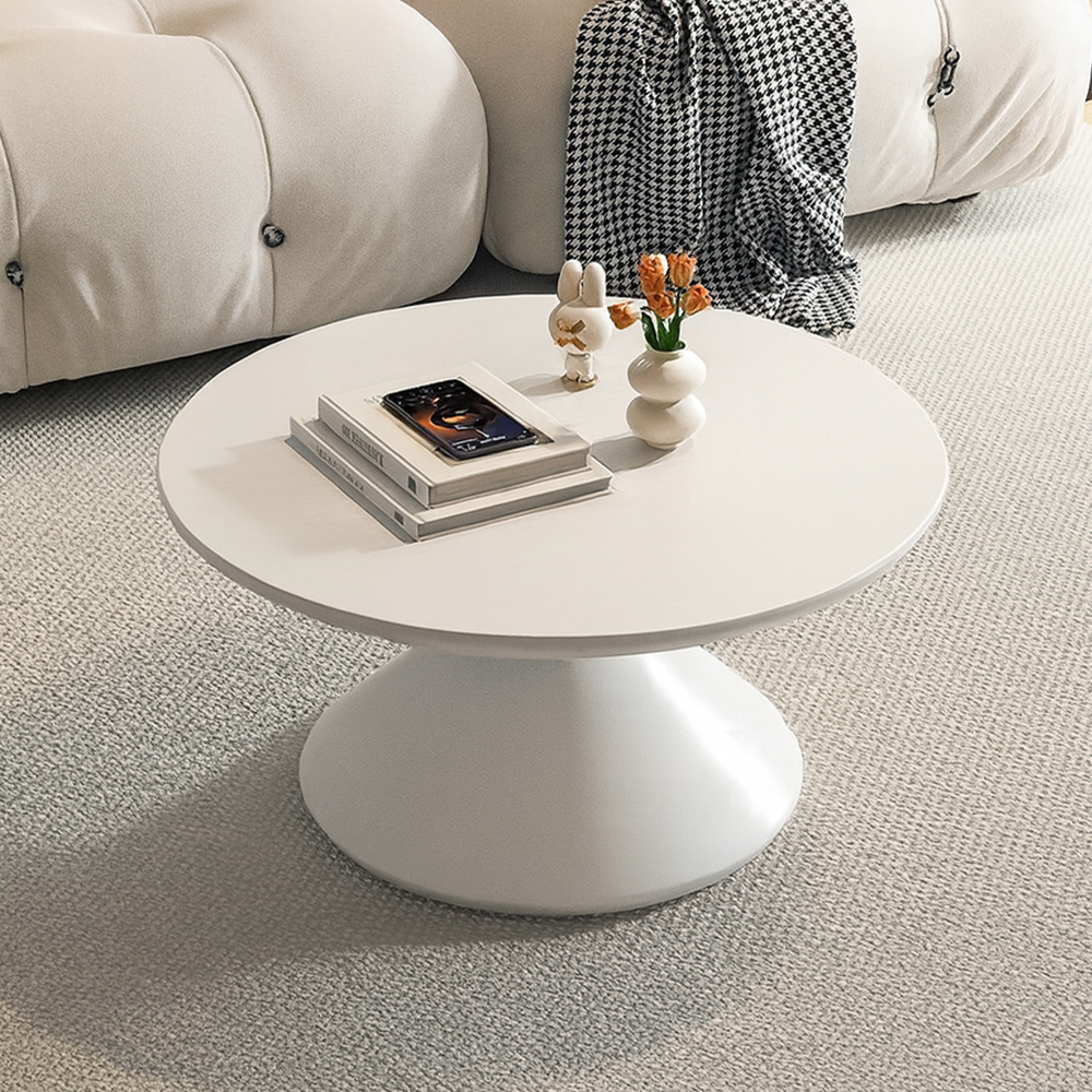 미드센추리 원형 거실테이블 좌식 소파 낮은 티테이블 블랙