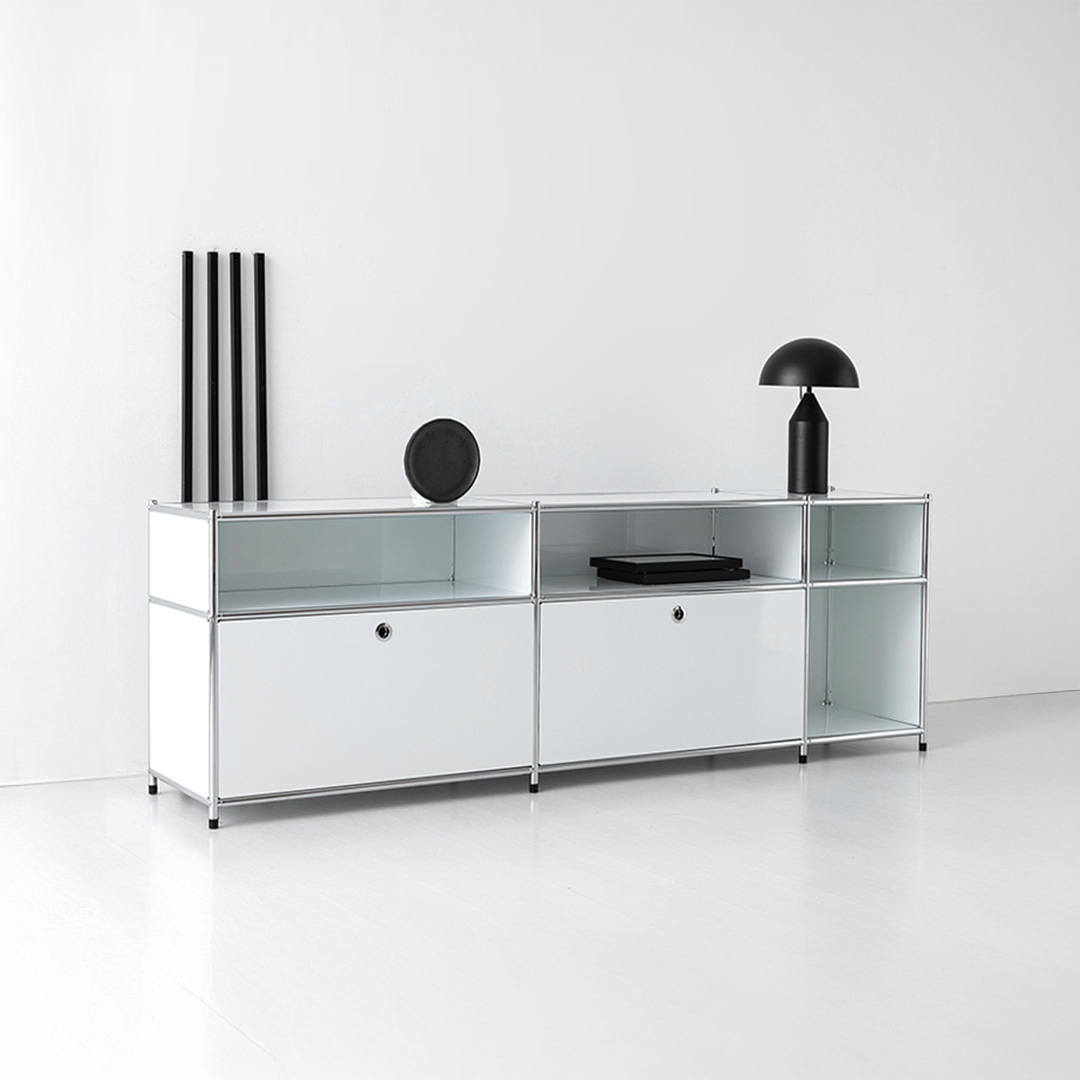 심플리 3x2 수납장 2문 BC144 1890mmx400mmx645mm, 2단, 화이트 7670.3974 - 상세 이미지 4