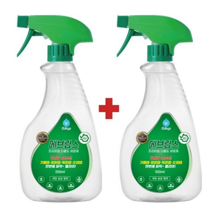 1+1 에브링스 프리미엄 다용도 세정제 550ml+550ml 다목적 청소세제 당일발송 - 상품 이미지