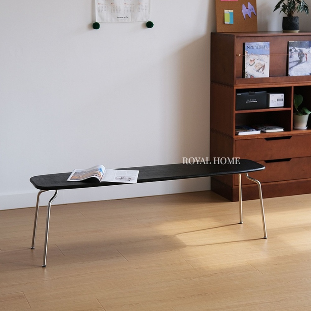 빈티지 개미 앤트 식탁의자 원목 벤치 카페 스튜디오 체어 120cm - 상세 이미지 4