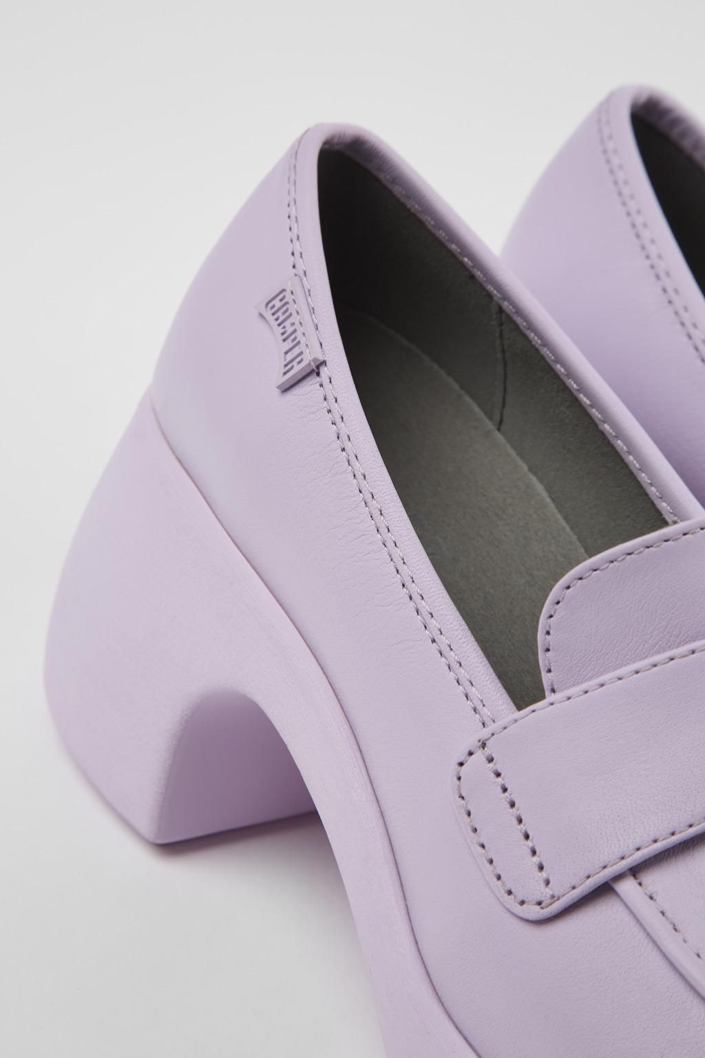 캠퍼 퍼플 가죽 힐 로퍼 Thelma K201292-019 PURPLE - 상세 이미지 2