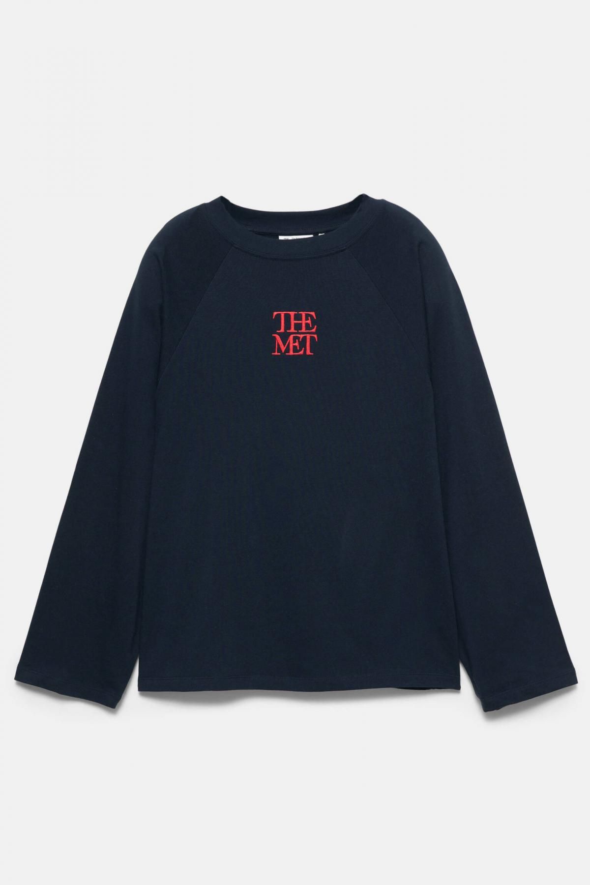 풀앤베어 프린트 네이비 긴팔 코튼 티셔츠 3230/340 NAVY - 상품 이미지