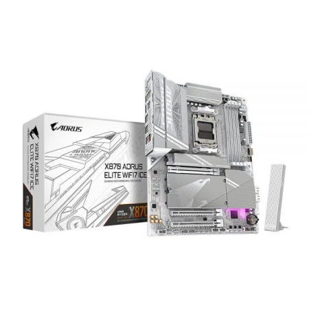 [해외]GIGABYTE X870 AORUS Elite WIFI7 ICE AMD AM5 LGA 1718 마더보드, ATX, DDR5, 4X M.2, PCIe 5.0, USB4, WI