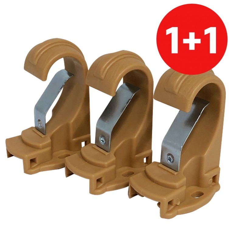 1+1 커튼브라켓 25mm 커텐봉 링 레일