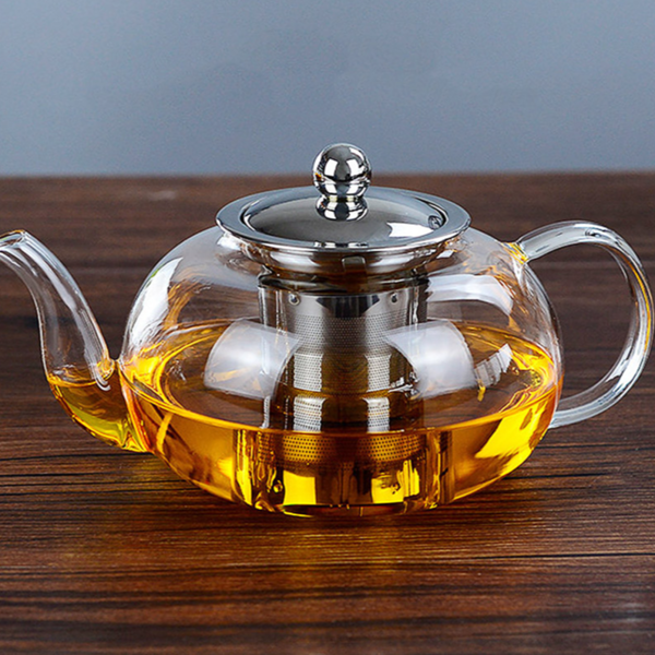 차우림 유리 티 포트 800ml 내열 유리 주전자 홈카페 투명